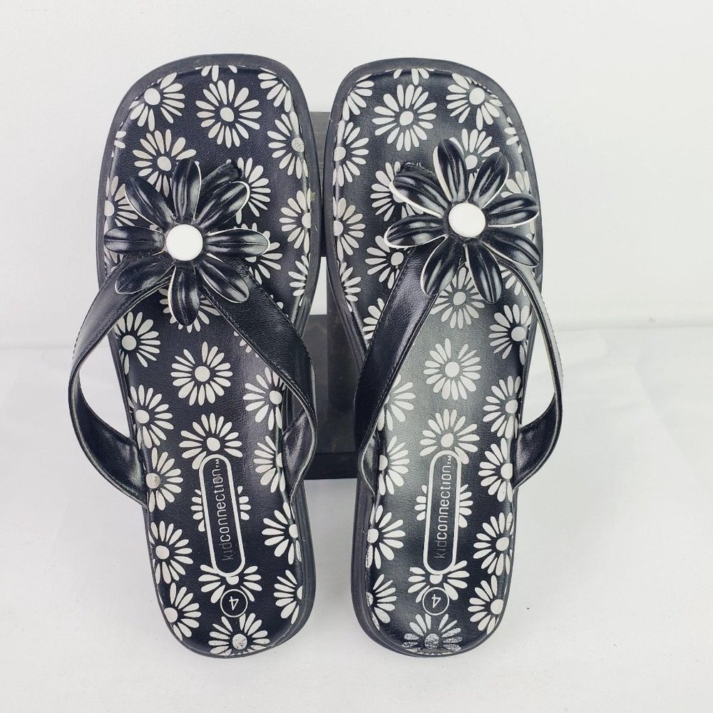 KID CONNECTION Flower Power Thong Sandal Sz 4 - Picture 7 of 12